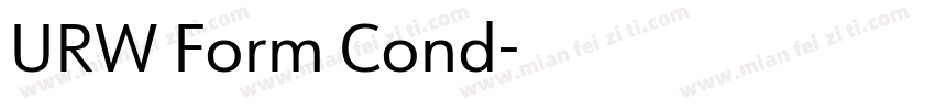 URW Form Cond字体转换